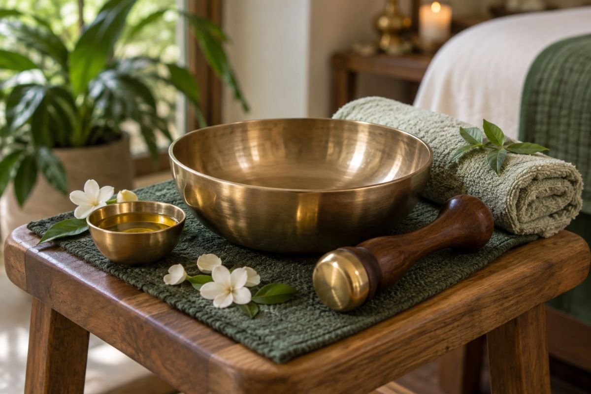 Kansa Thali Foot Massage