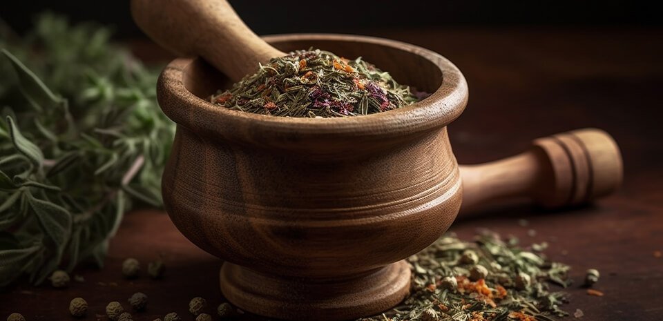 Natural herbs used in naturopathy